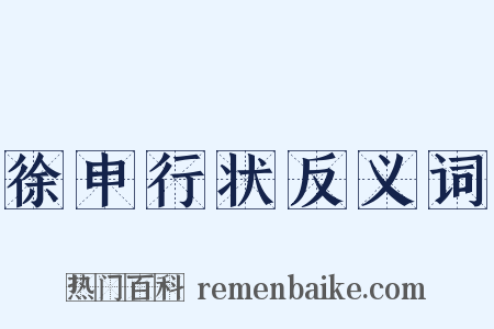 徐申行状反义词是什么意思的图片